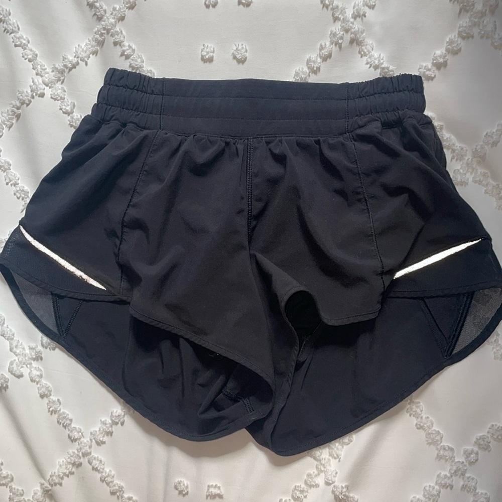 Black Lululemon Hotty Hot Shorts